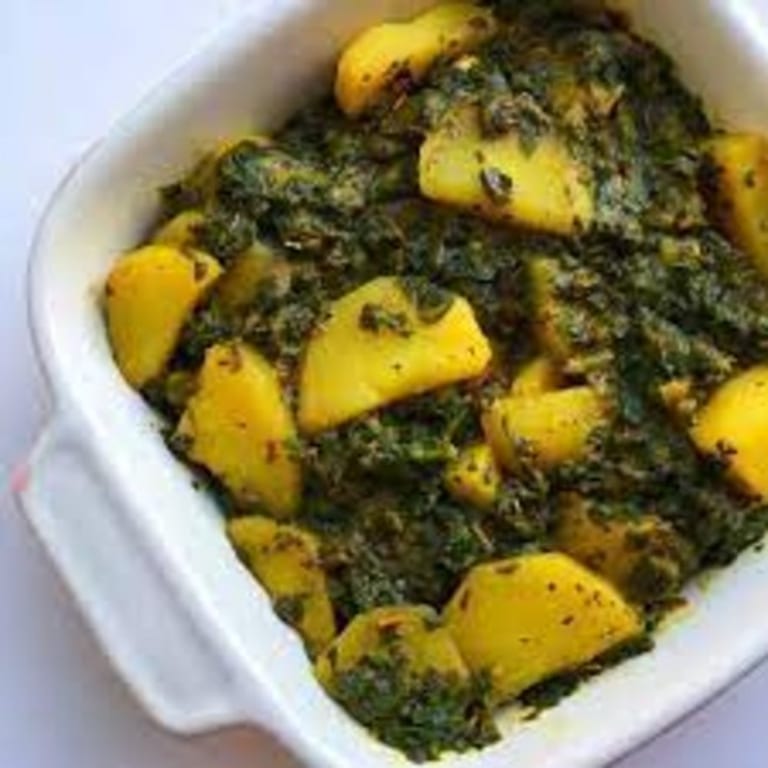 Delicious Aloo Palak Dish