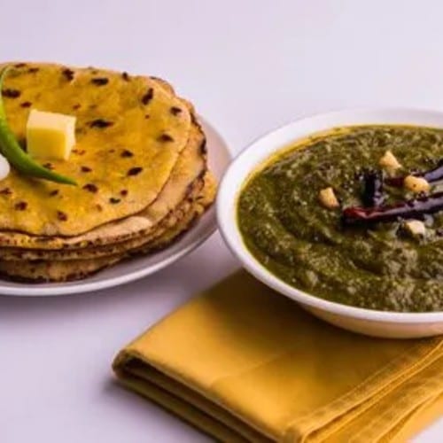 Makki Ki Roti with Sarso Ka Saag.