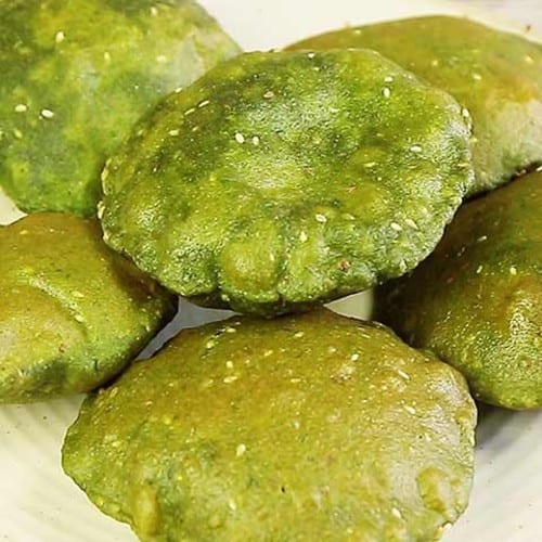 Spinach Poori.